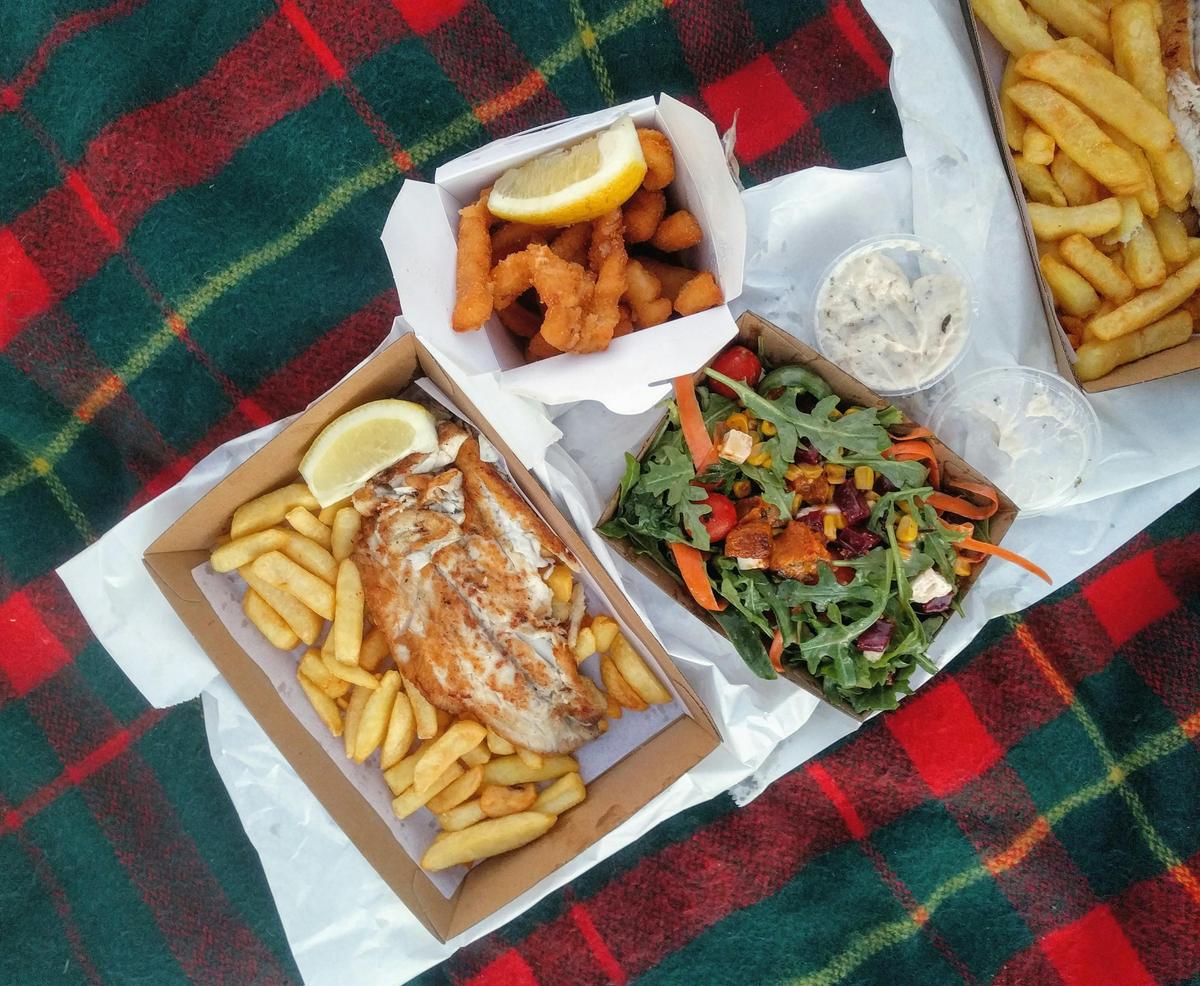 Fish 'n' chips at Sandgate