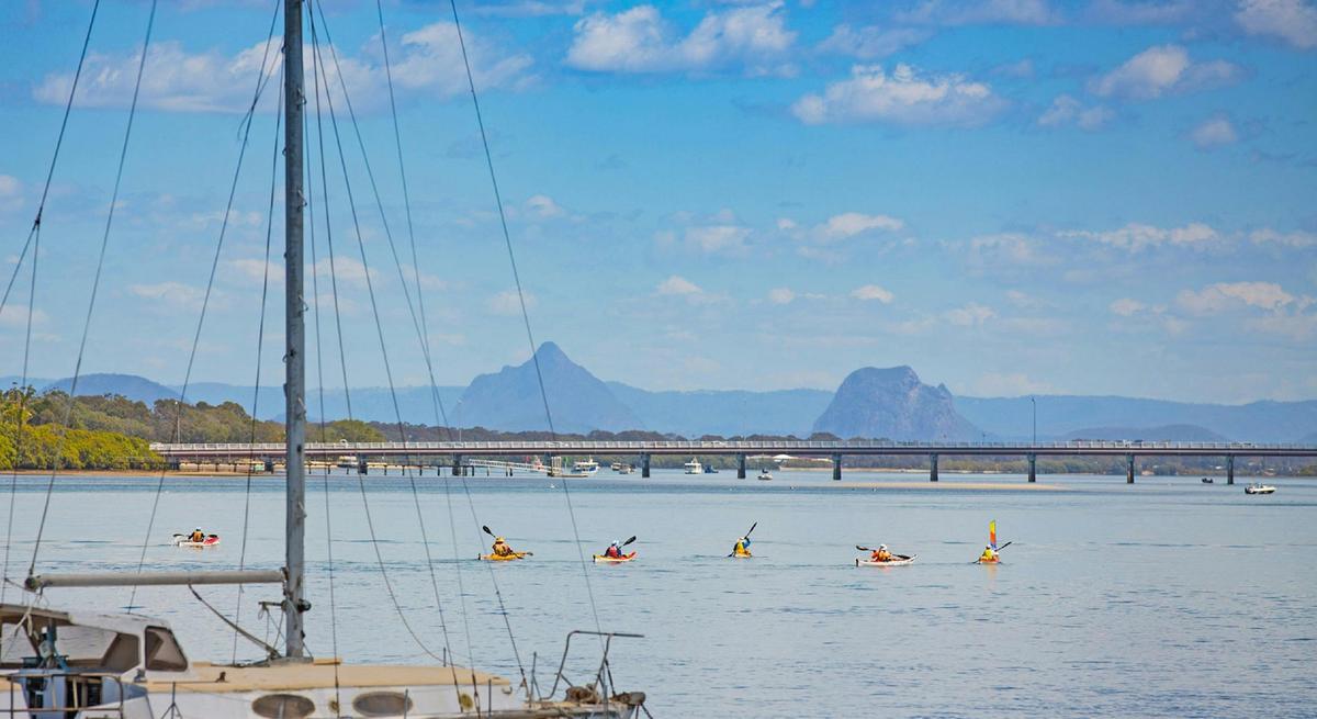 Enjoy the stunning views across to the Glass House Mountains