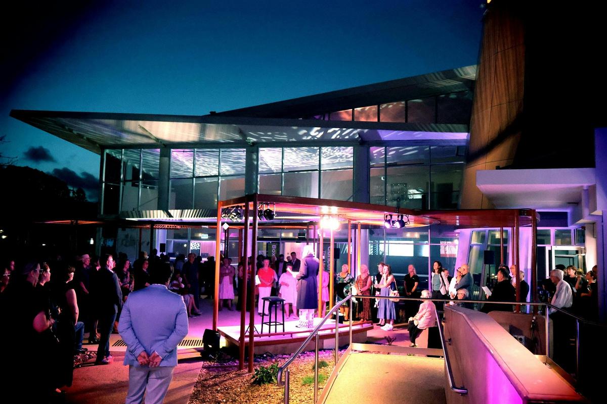 RPAC Piazza at night