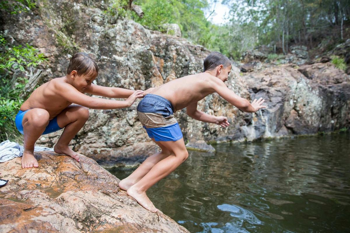 Family Fun at Rocky Hole