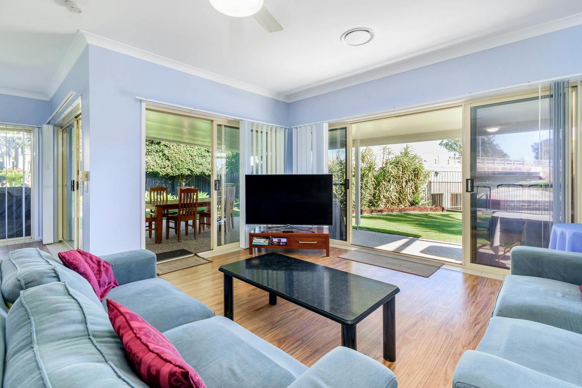 Lounge overlooking canal