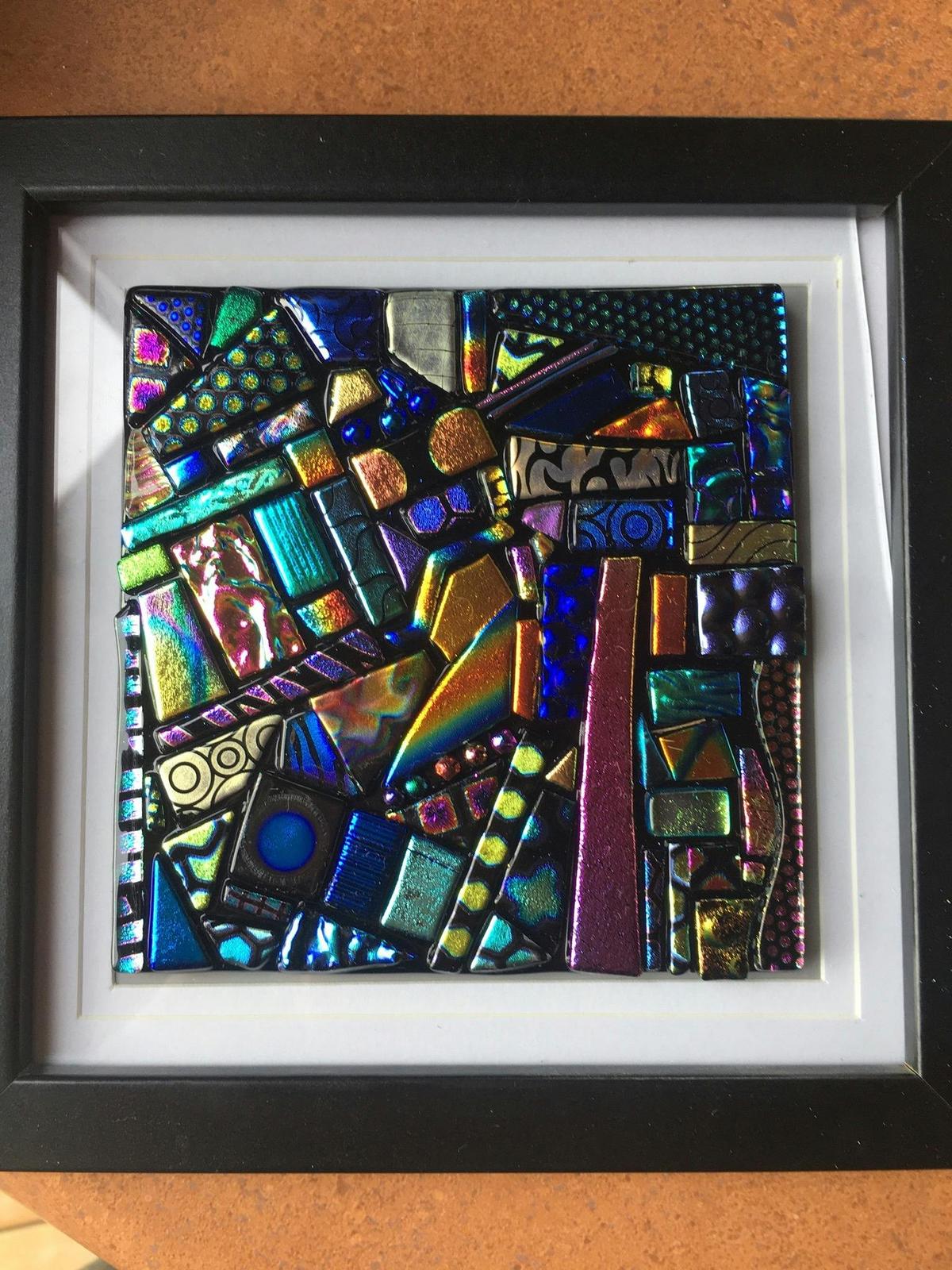 Dazzling Dichroic Glass - kiln fired tile
