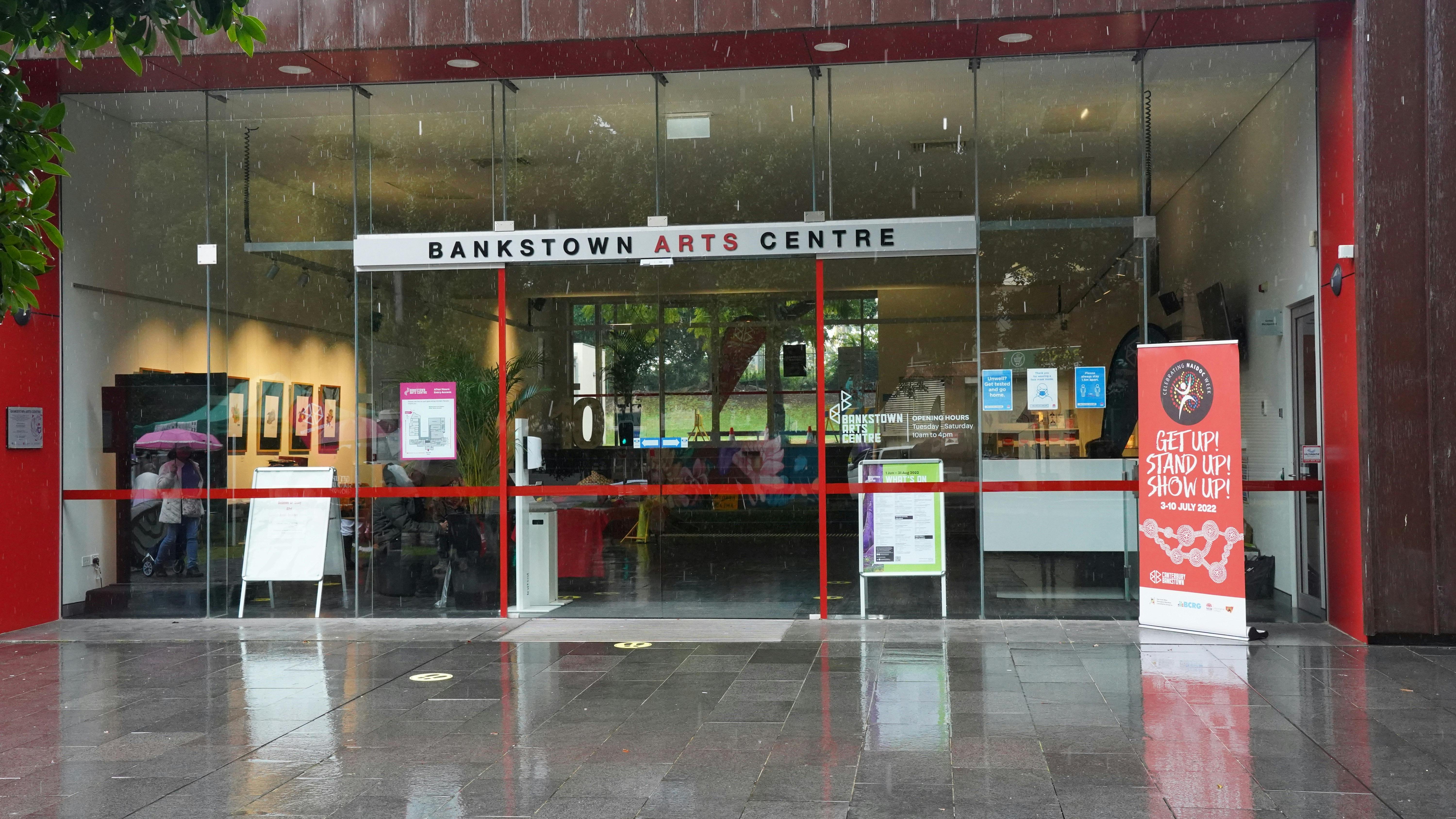 A photo of the Bankstown Arts Centre entrance