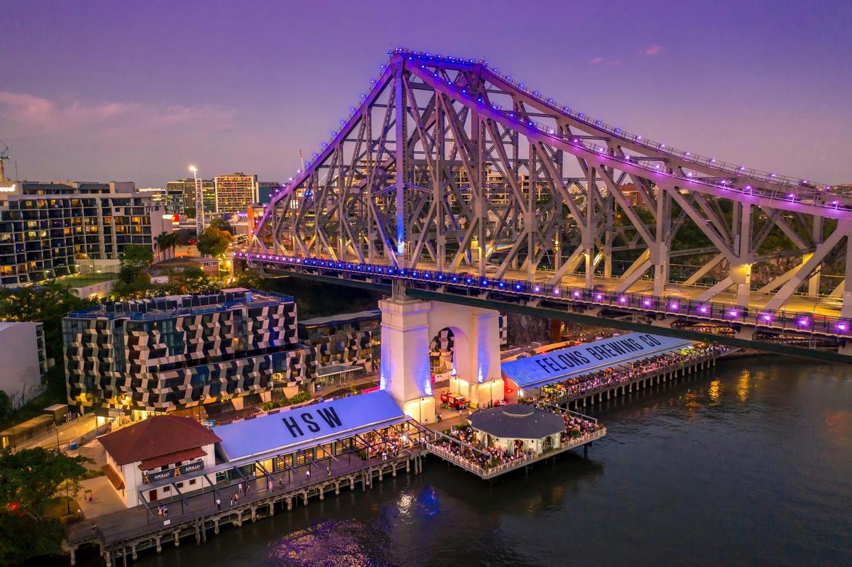Howard Smith Wharves beneath the Story Bridge