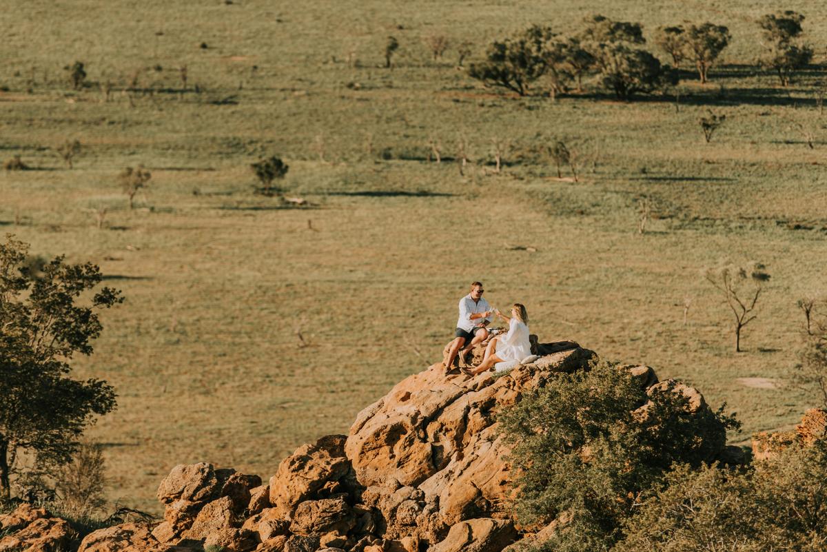 Outback starlight's lookout picnic experience with scenic flight over channel country