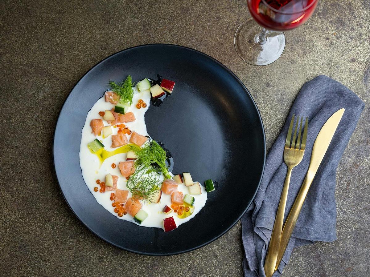 Ocean Cured Trout with Buttermilk and Tarragon Oil