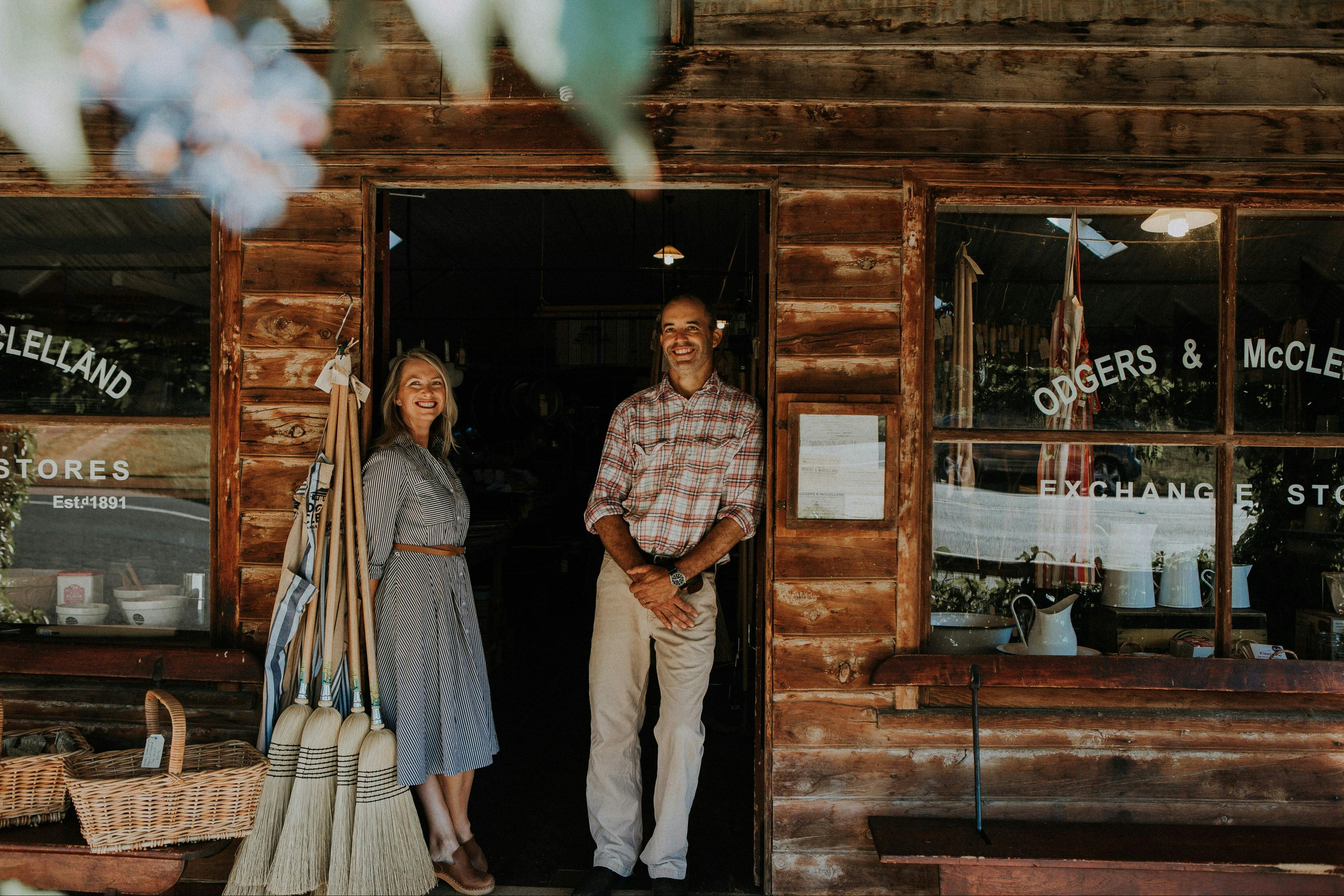 Odgers and McClelland Exchange Stores owners Megan and Duncan Trousdale.