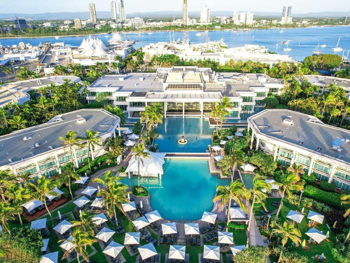 Drone photo of resort