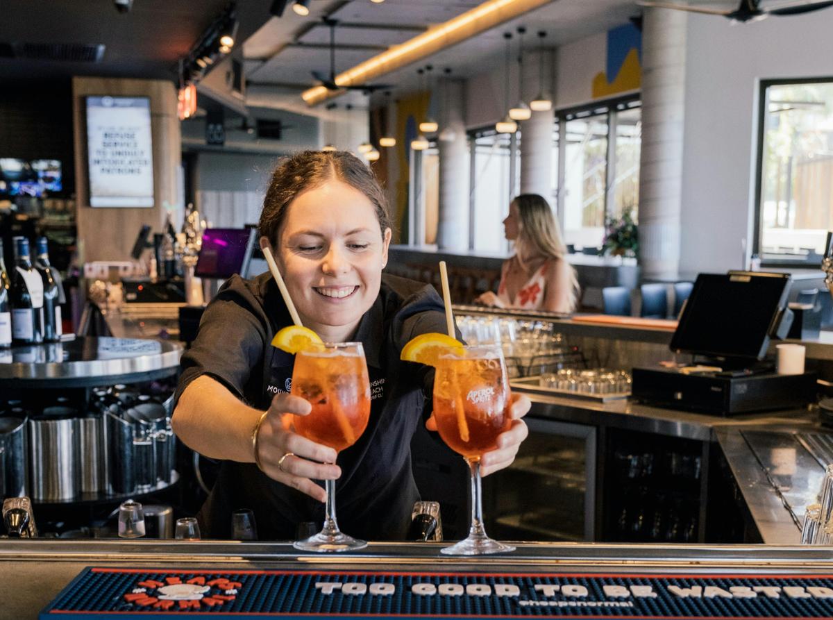 Our friendly staff are ready to serve you at the bar