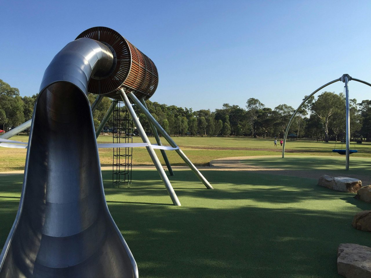 Fun for all the family at the Domain Creek Playground in Parramatta Park
