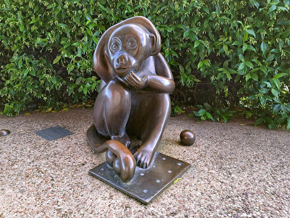 Brass Monkey Sculpture by Chris Humphreys