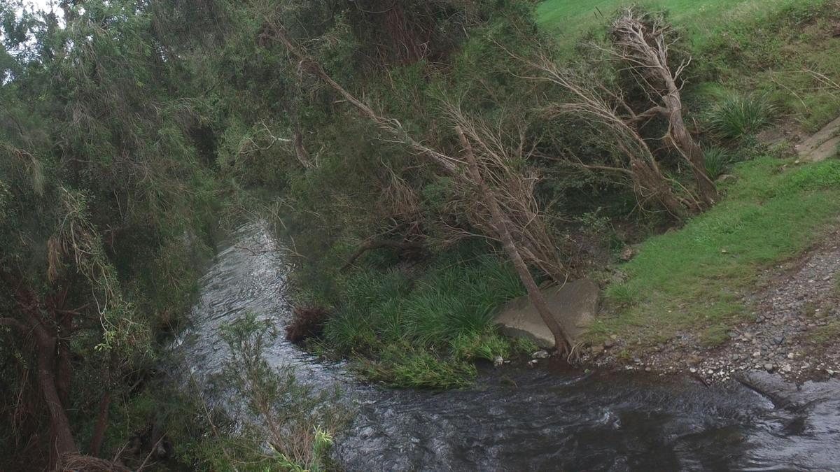 Glastonbury creek, Top left is camp ground 1