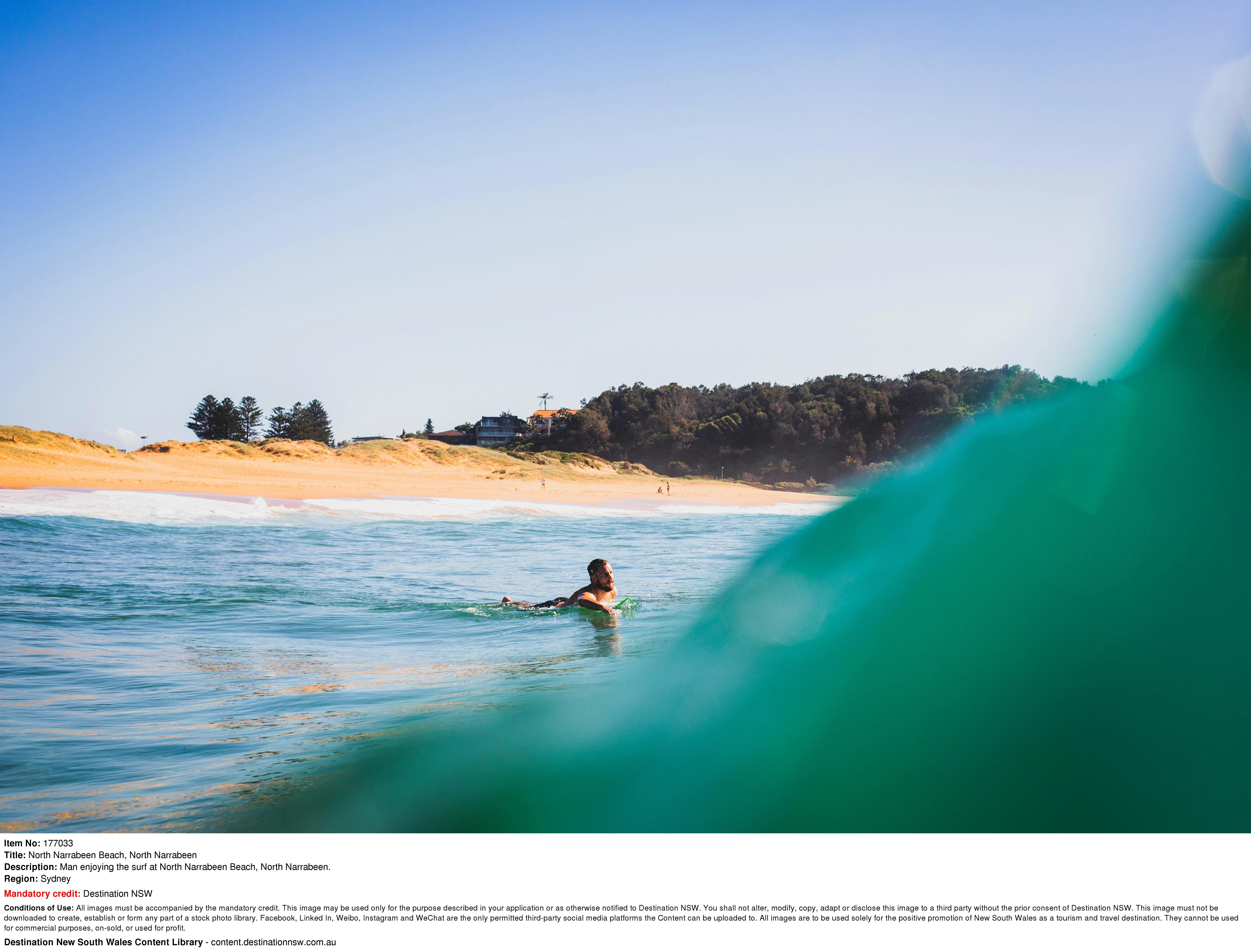 Surfing Narrabeen Beach