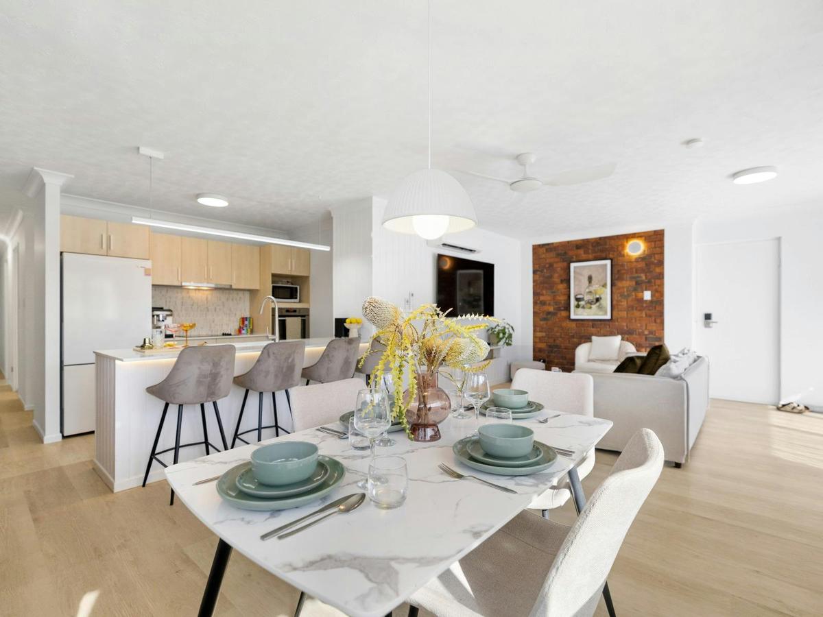 Open-plan Kitchen, Dining and Living areas