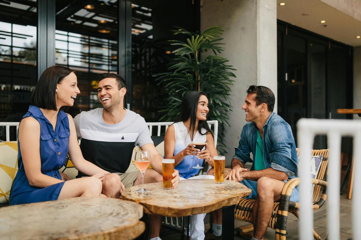 Enjoy a cold drink in Social House Cabana