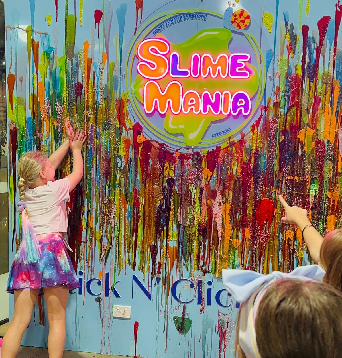 Stick your favourite slime on our slime wall