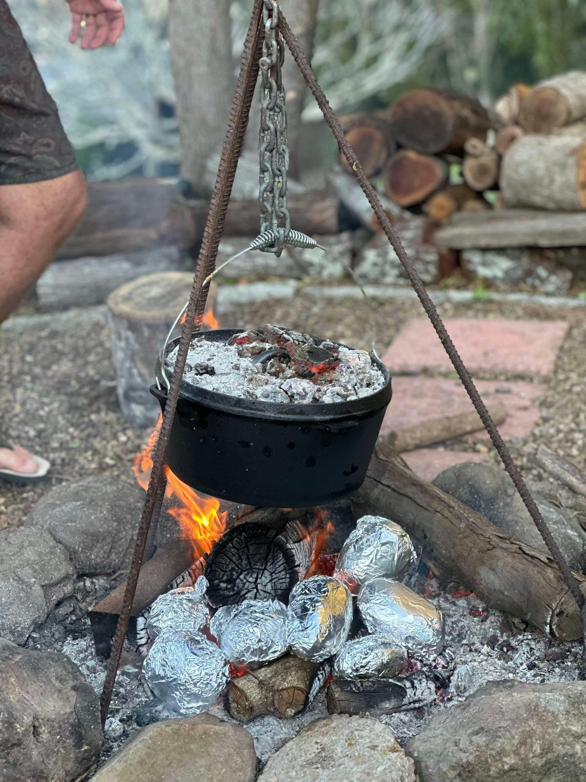 Campfire Cooking  @The Archer Retreat  The Somerset and Glasshouse Mountain Regions Queensland
