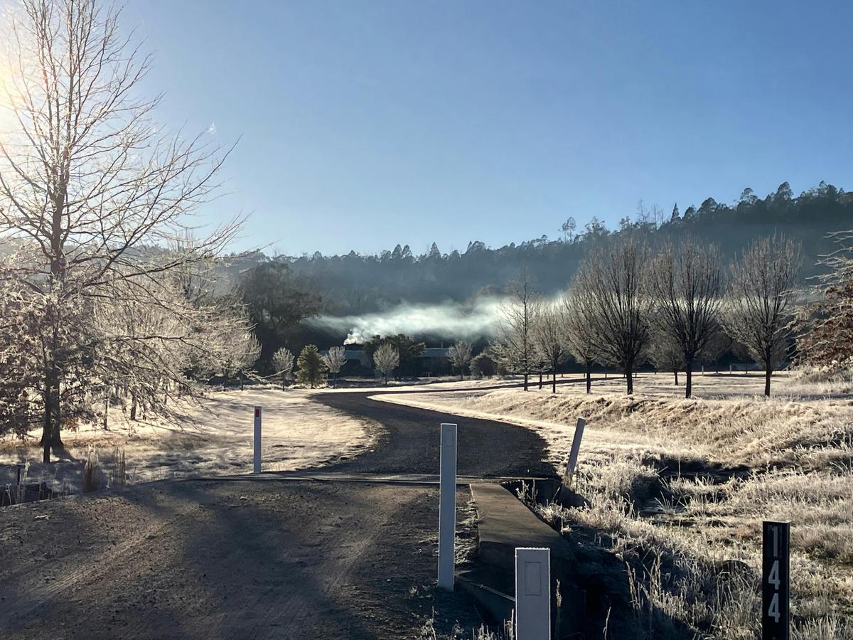 Property Entrance on a frosty winters morning