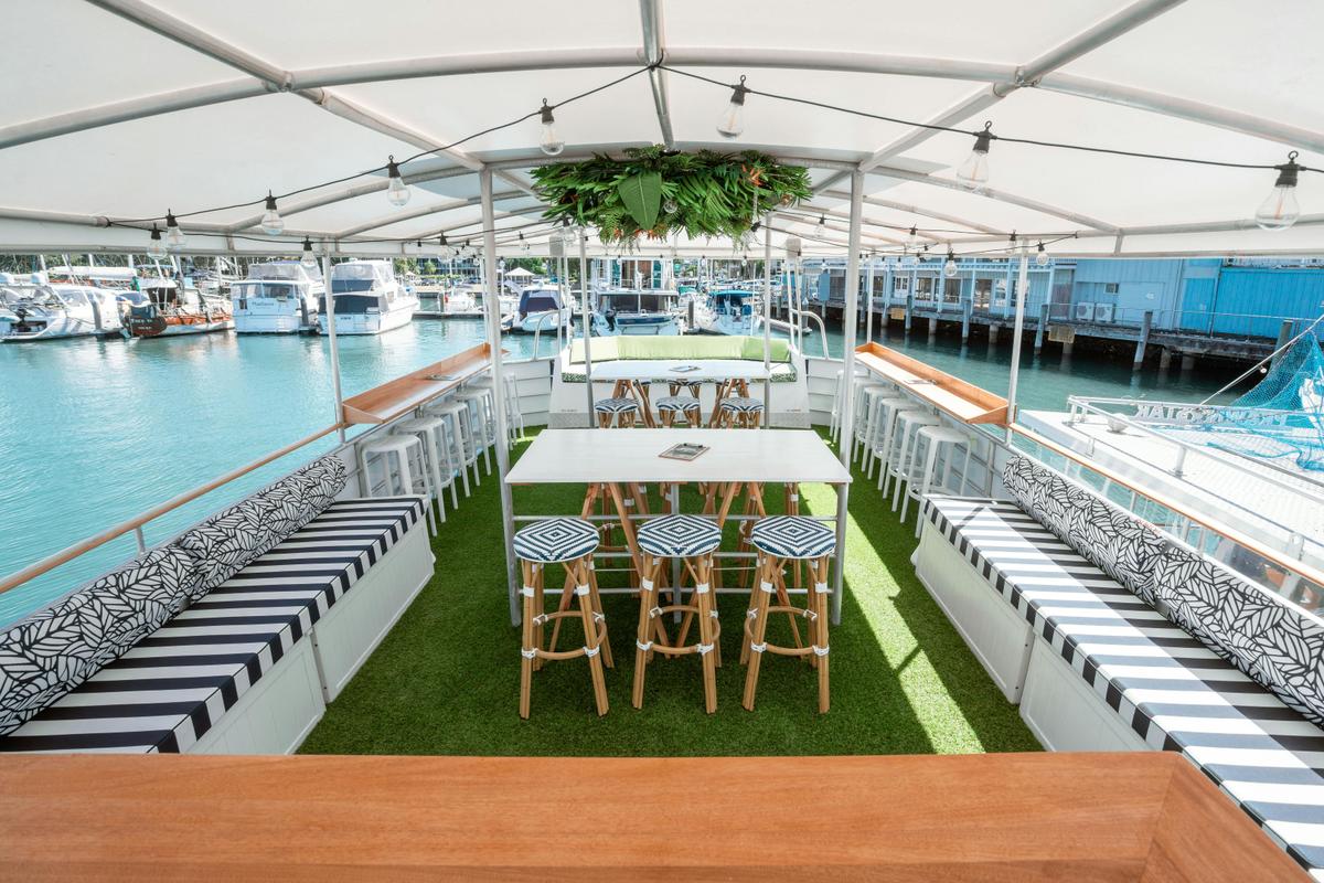 Beautiful Outdoor Space Upstairs on The Boat Mooloolaba