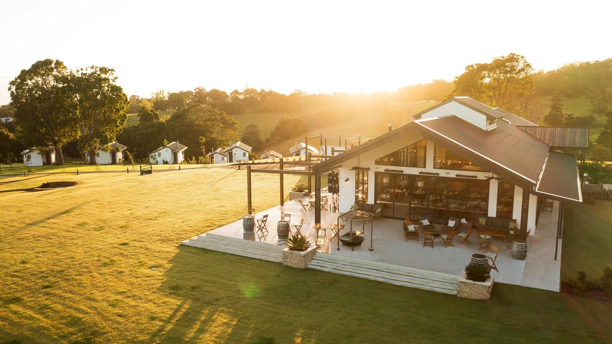 The Paddock restaurant is set on the luxe surrounds of polo and Wagyu Farm Hazelwood Estate