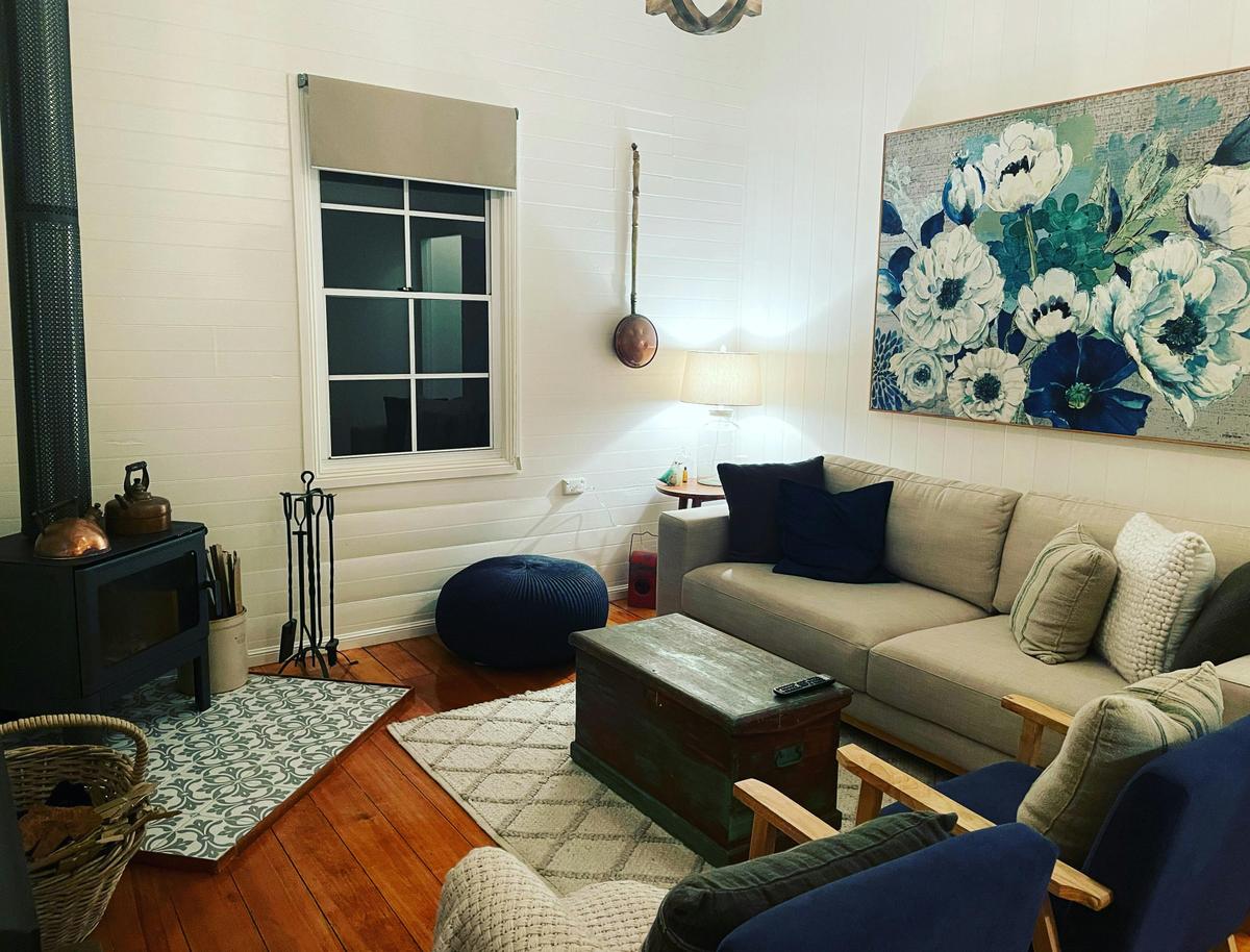The cosy lounge room