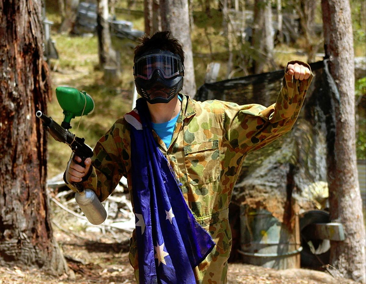 Capture the flag, just one of the games of paintball. Bored? play outdoor paintball with your mates