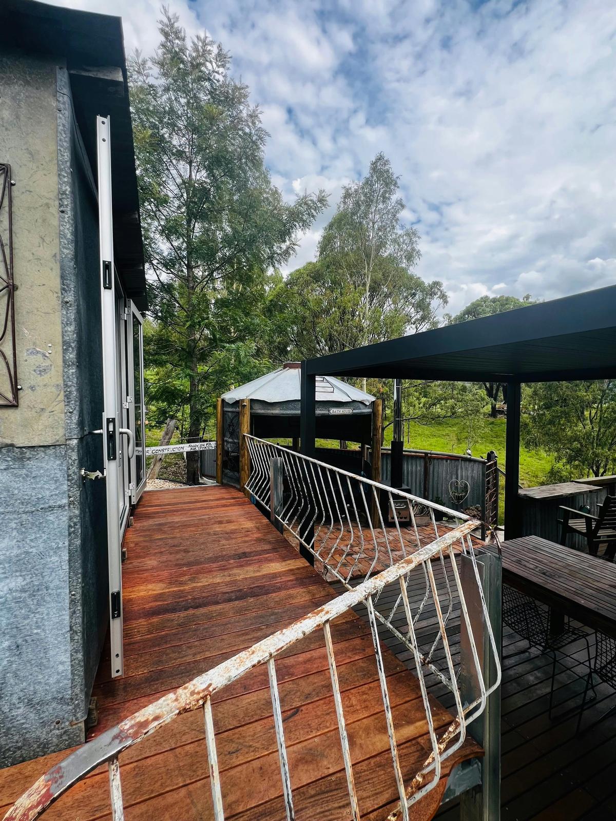 Bathouse and shaded seating