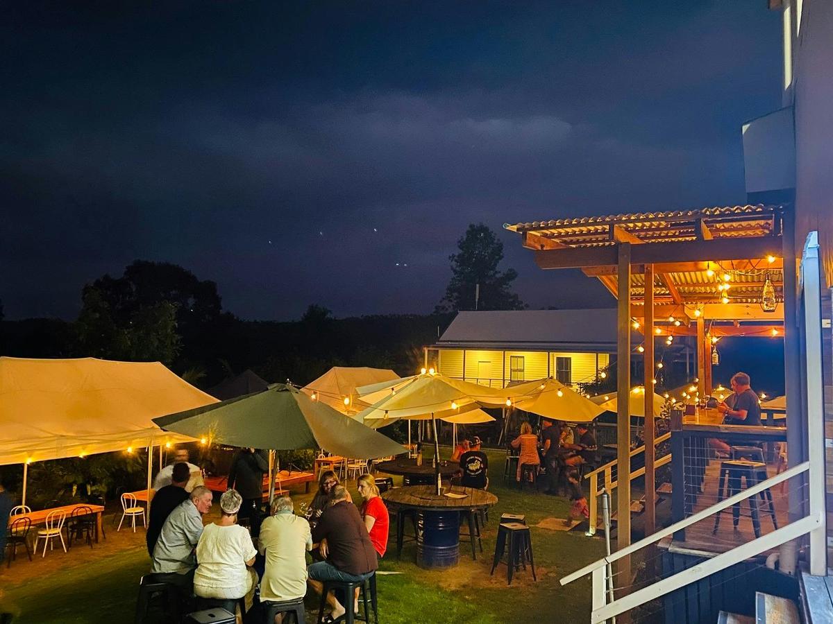 Beer Garden at night