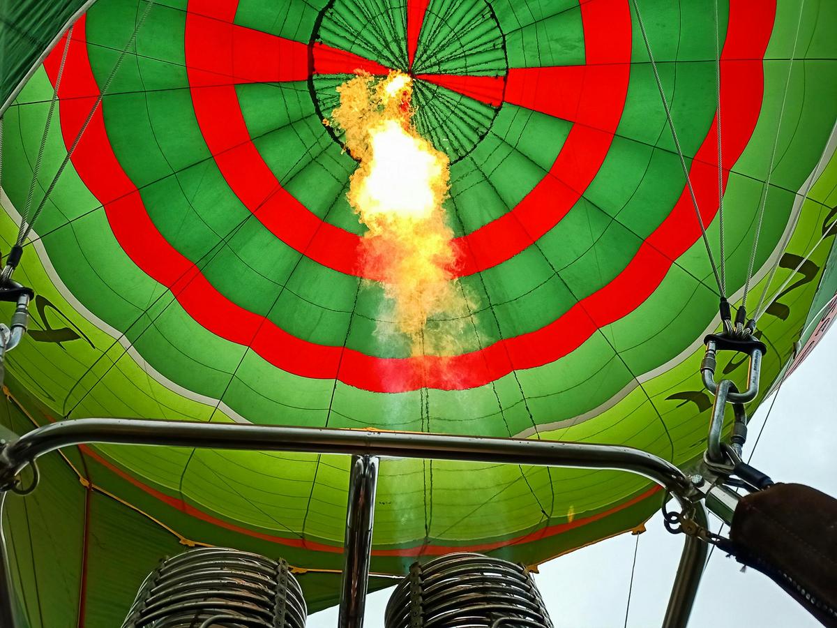 the inside of the balloon