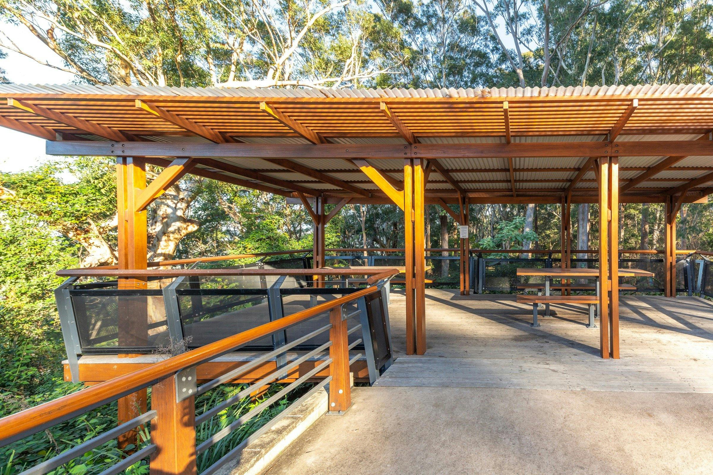 The picnic shelter is designed for inclusivity and accessibility