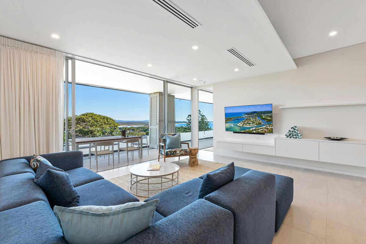 Spacious living areas opening up to generous balconies