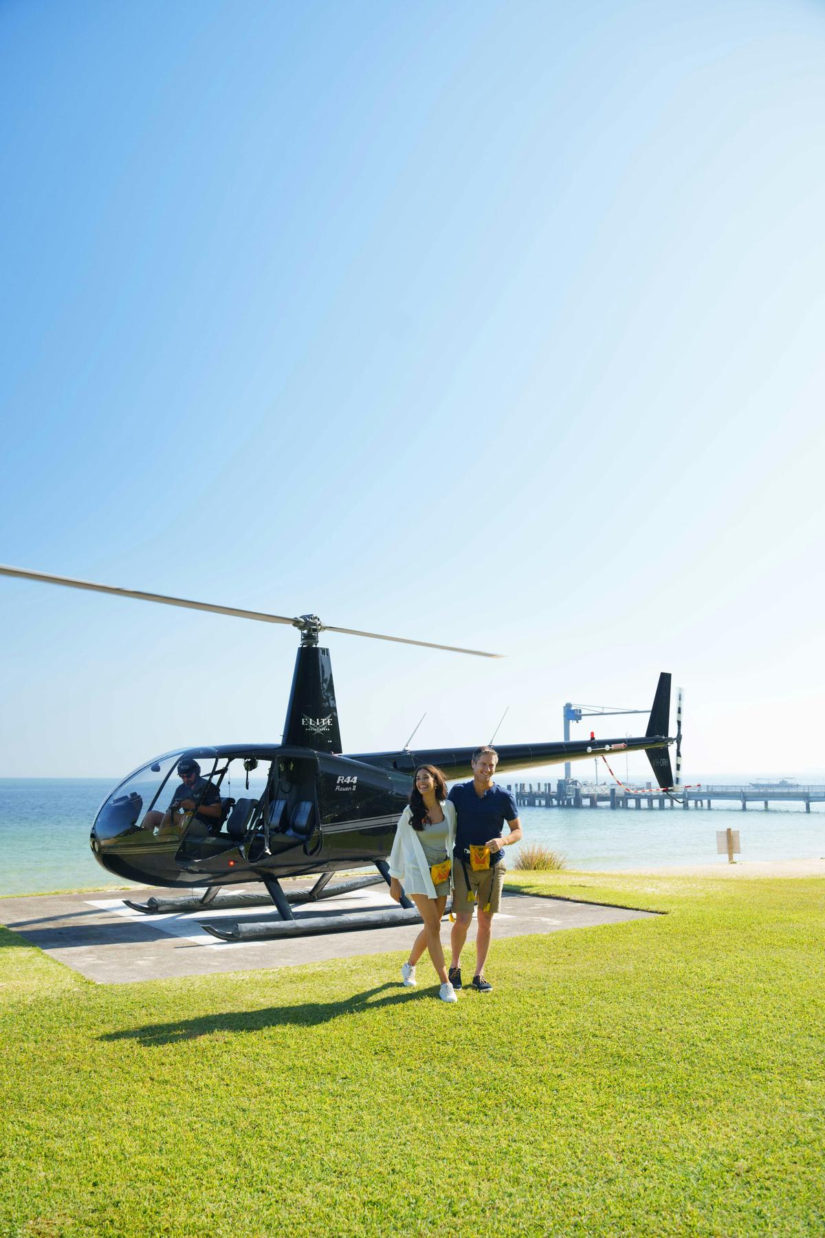 Brisbane to Tangalooma Whale Watching Cruise with Sea to Sky Helicopter Tour (Jun-Oct)