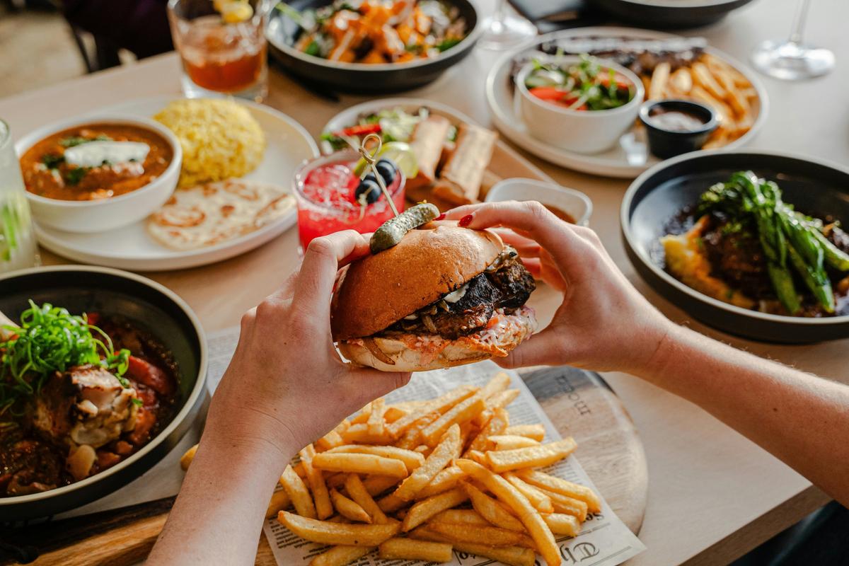 range of menu items