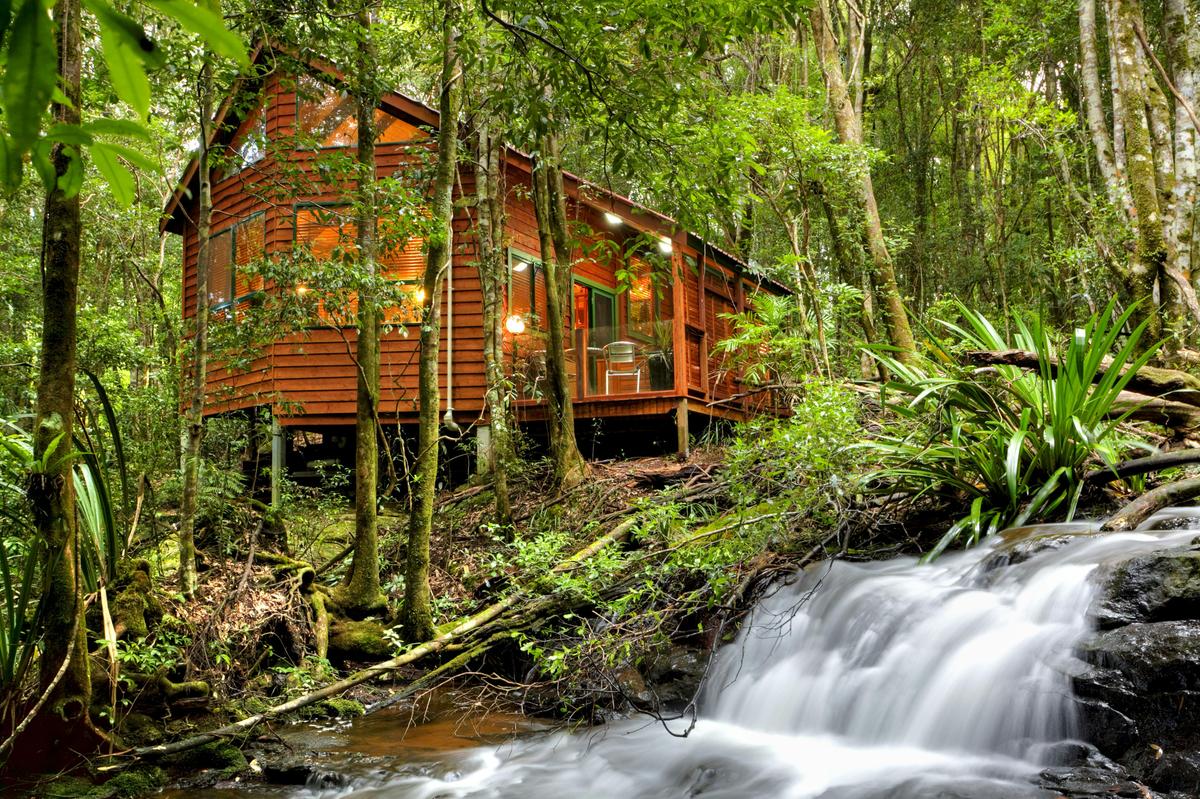 Wicked Witch chalet by stream