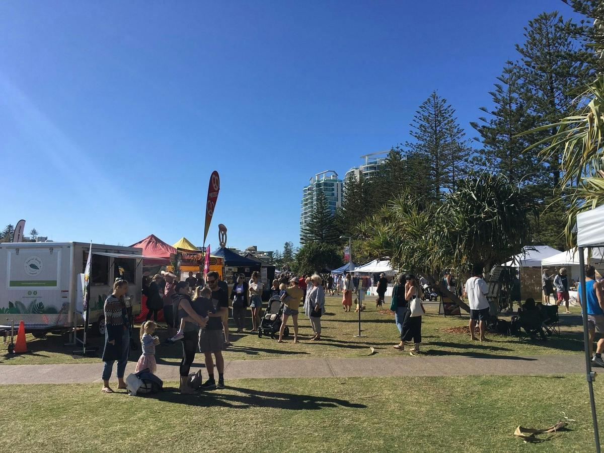 Bright morning at The Coastal Markets - Coolangatta