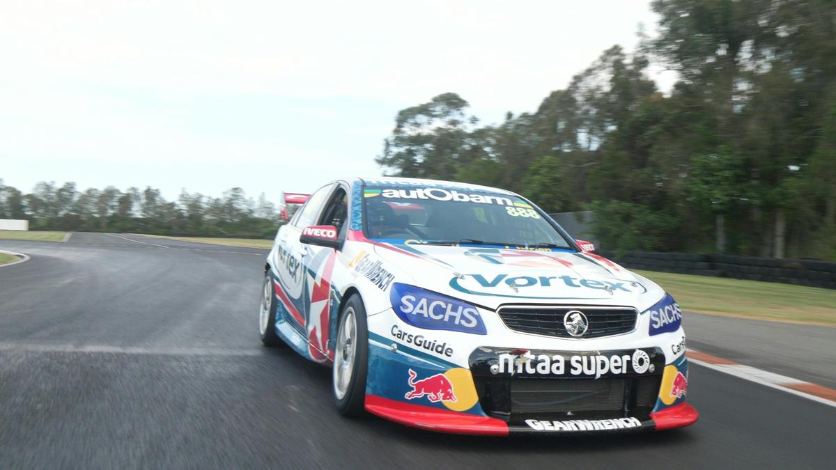 Supercar on track