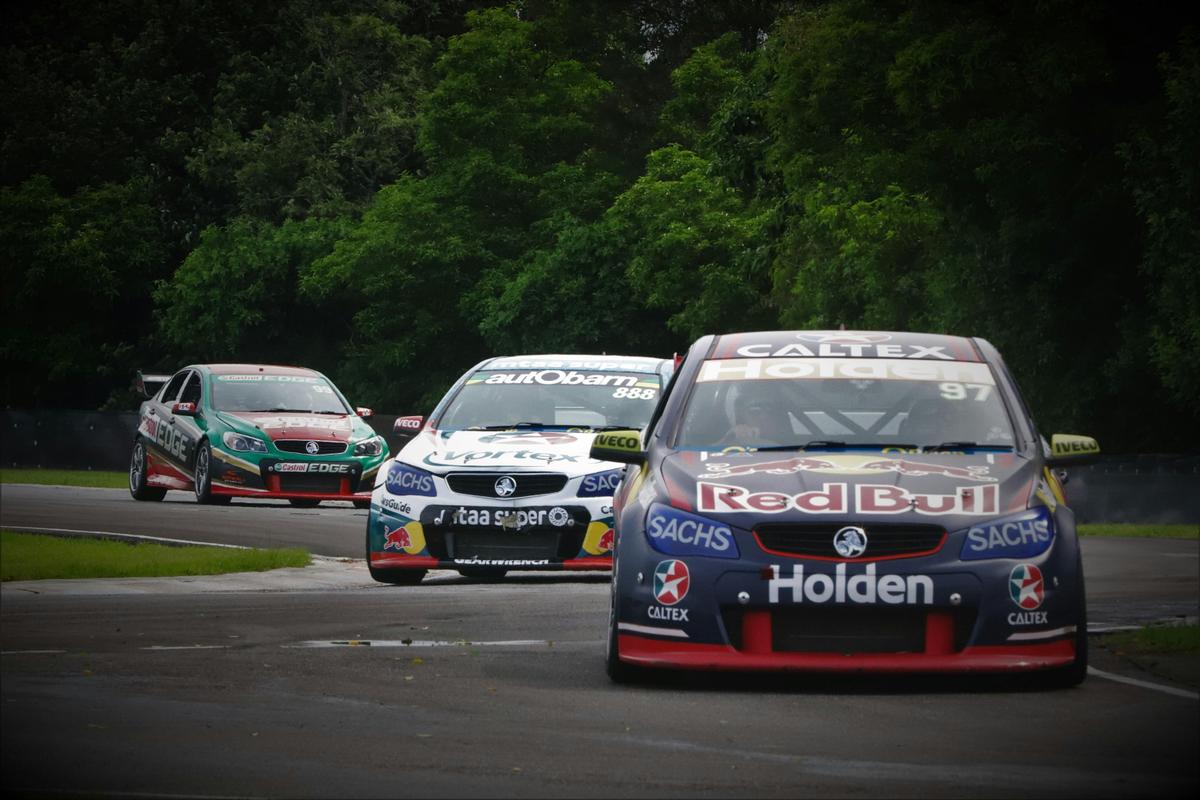 Supercars on track