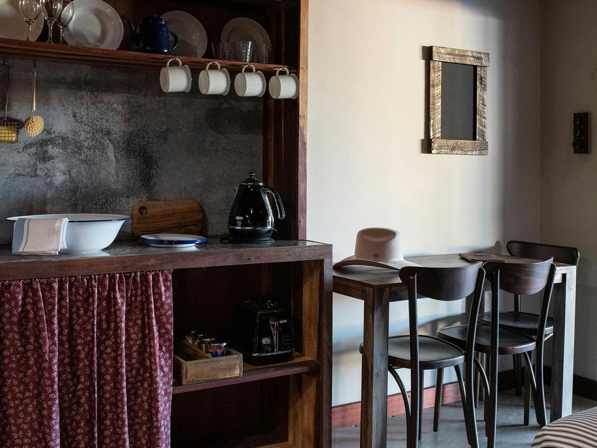 Tea- and coffee-making facilities in The Stables rooms at The Staging Post, Longreach