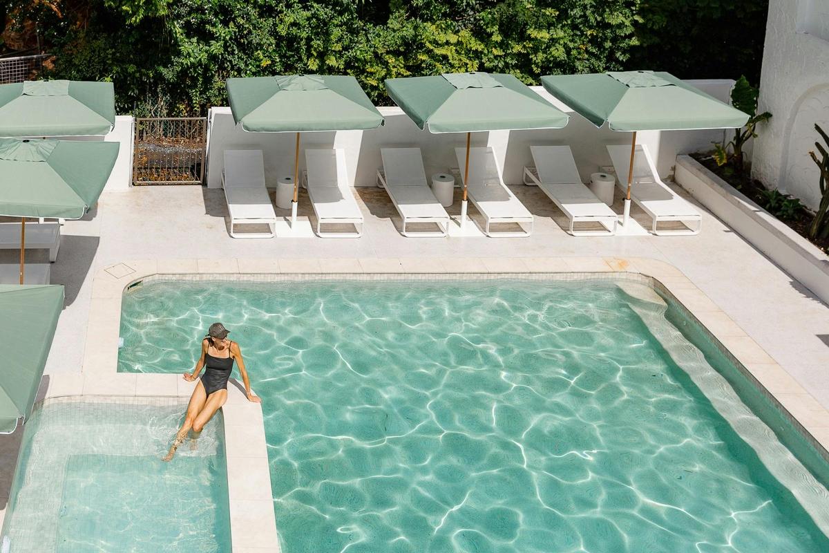 The Hotel's heated mineral pool and spa