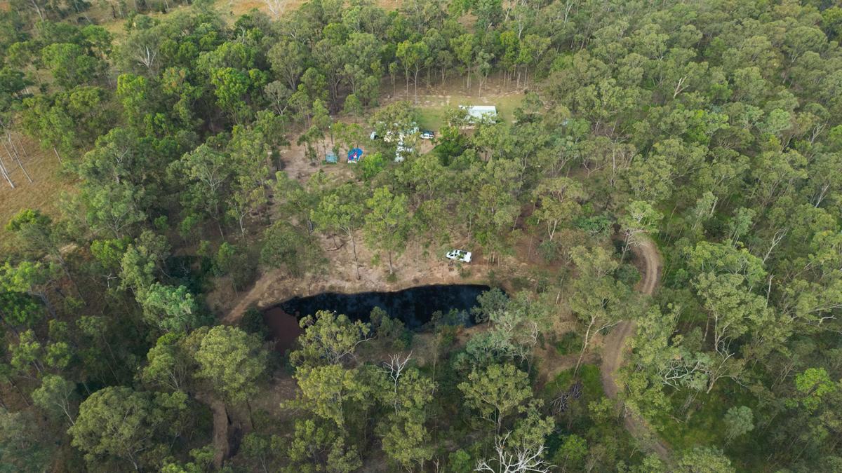 An aerial shot overlooking the entire property.