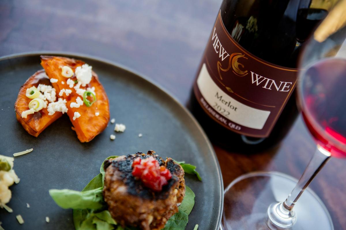 Sample of Food and Wine Pairing at View Wine in Ballandean, Queensland