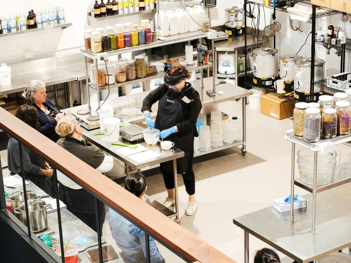 Washpool Lab whilst a Soap Making workshop is underway