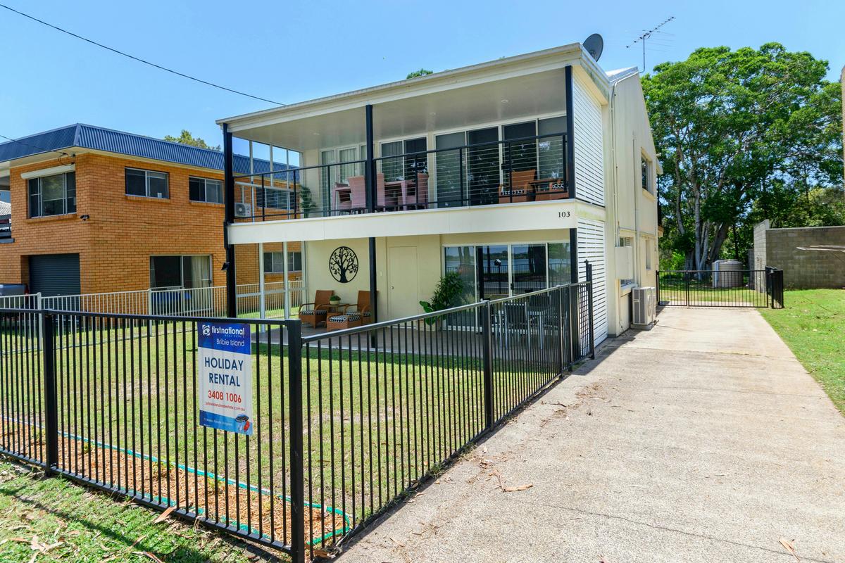 Front of property unit is top floor