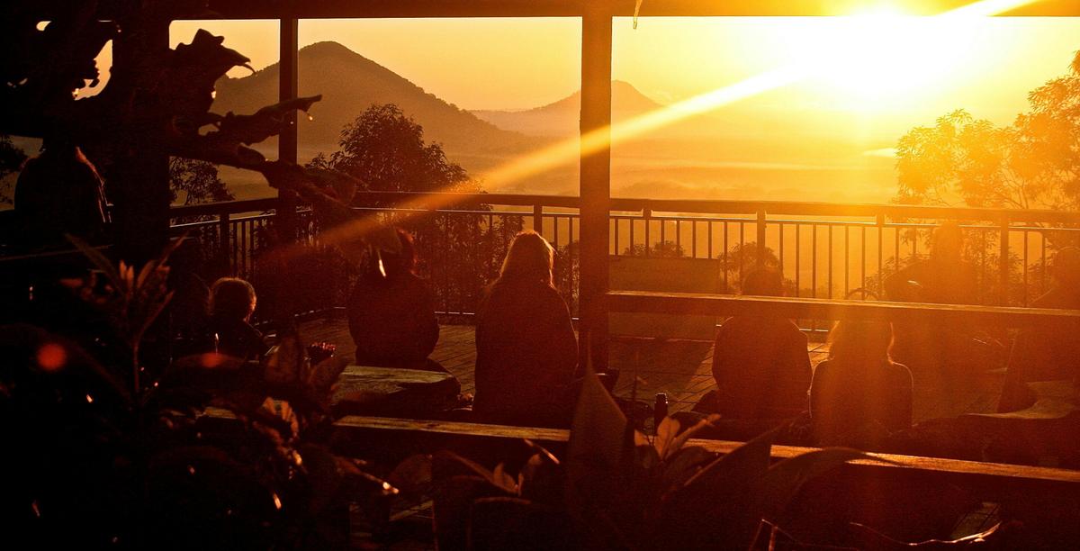 Sunrise meditation on Gulloo deck