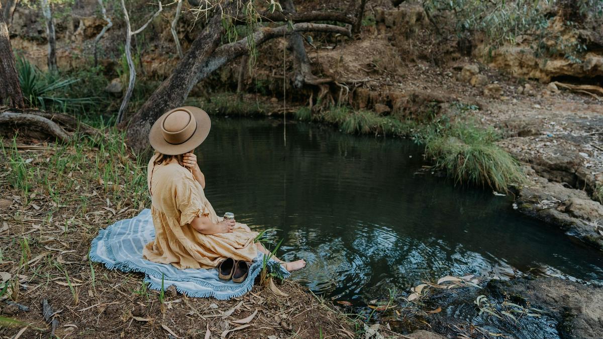 Cooling off in the creek