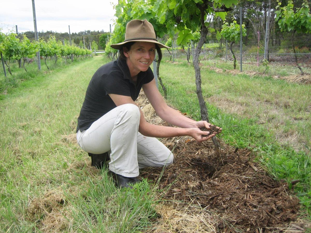 Michelle Showing Mulch