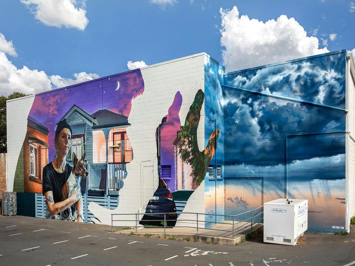 Evening Rain Mural by Gus Eagleton