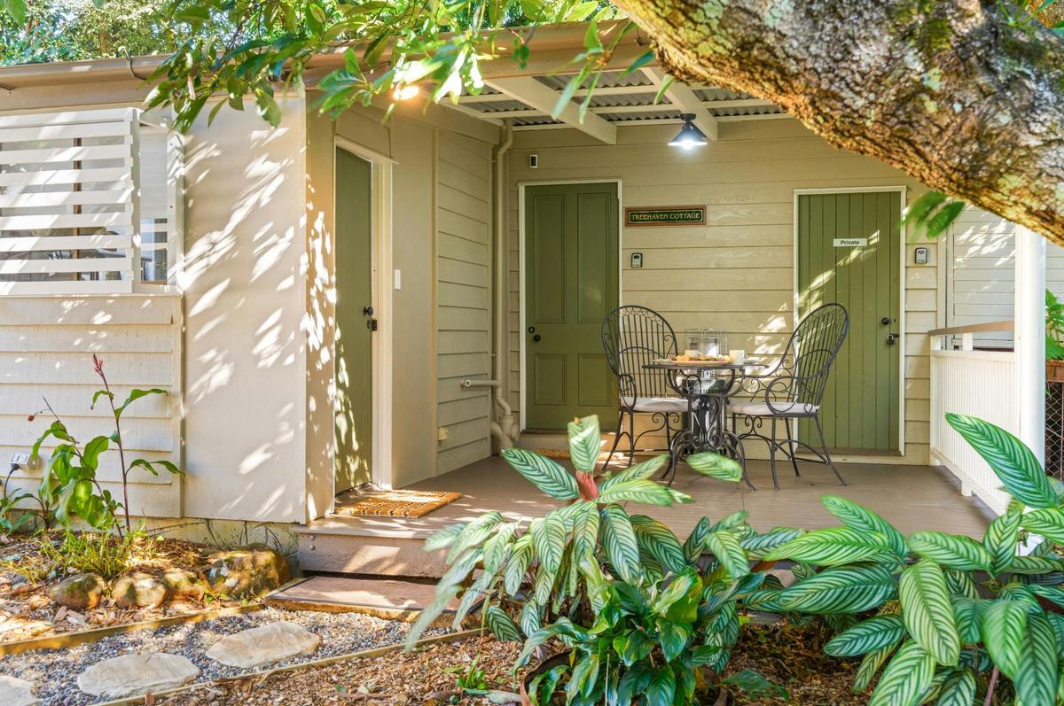 Private patio deck ideal for enjoying morning coffee in the fresh air