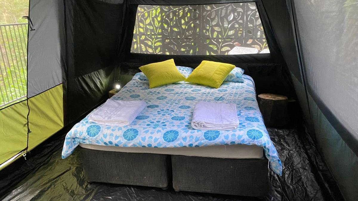 The queen bed