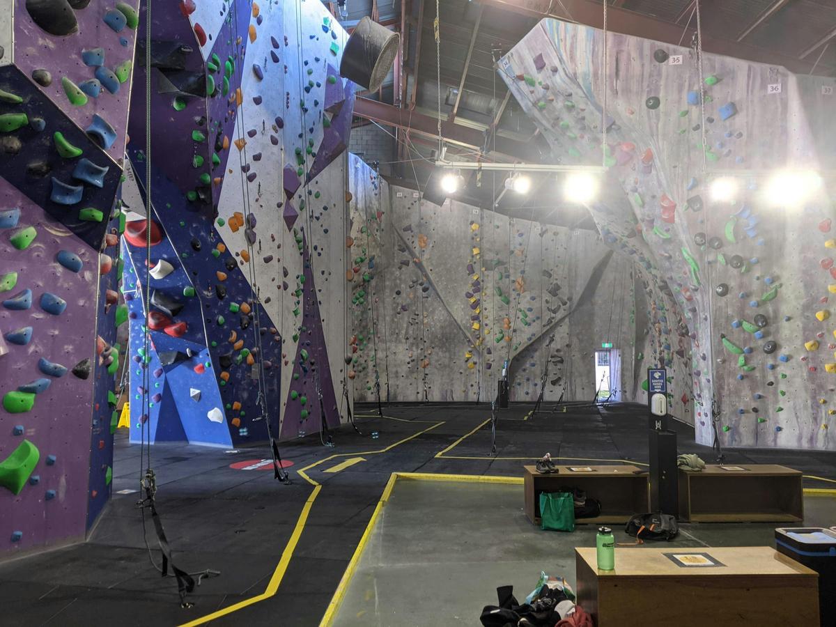 Top rope and lead climbing
